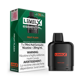 ESSENTIAL SERIES FRUIT FLASH BY LEVEL X An enchanting assortment of assorted fruits blends harmoniously to craft a lively and energetic taste experience with each inhalation.